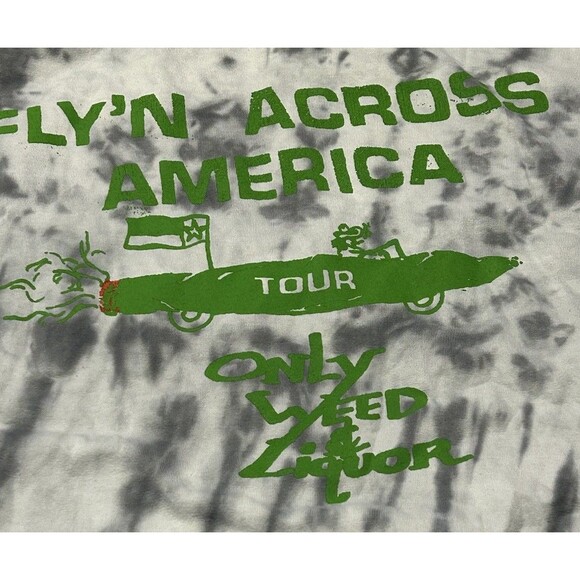 Pantera Fly’n Across America Tour Tie Dye Graphic Tee 2024 Weed Leaf 3XL NWOT - Picture 4 of 5